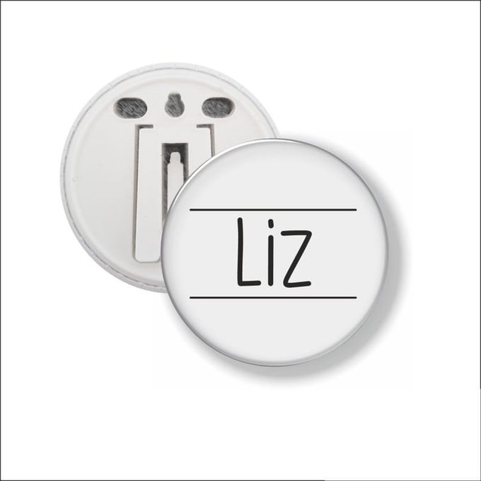 Button Met Clip 58 MM - Liz