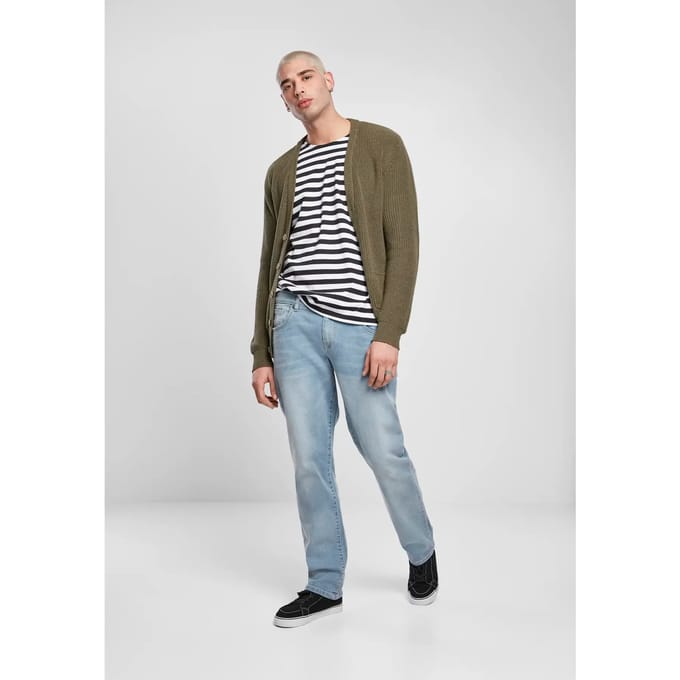 Urban Classics - Boxy Cardigan olive Cardigan - S - Groen