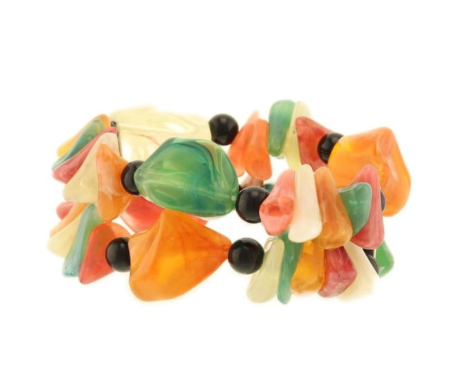 Behave - Elastische armband multikleur - Bohemian stijl - 22 cm