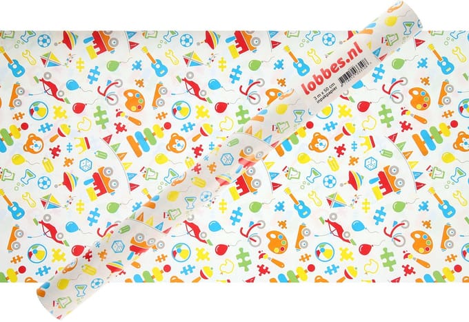 Lobbes Wrapping Paper Toys 3 mtr