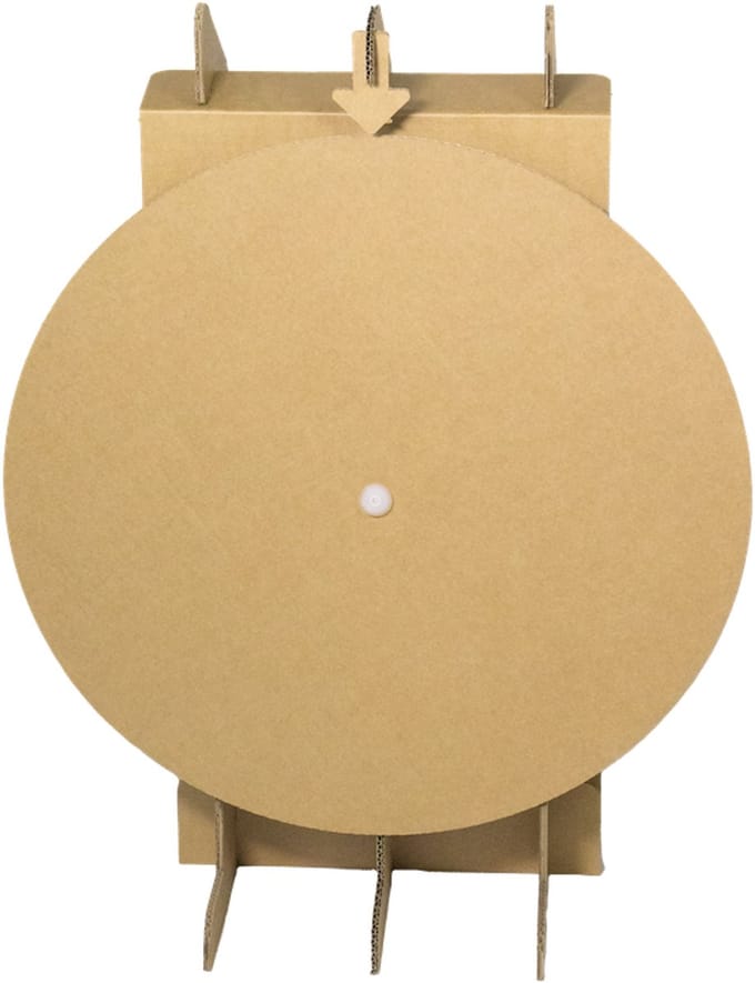 Kartonnen rad van fortuin - Diameter 67 cm - Draairad met lege vlakken - Kartent