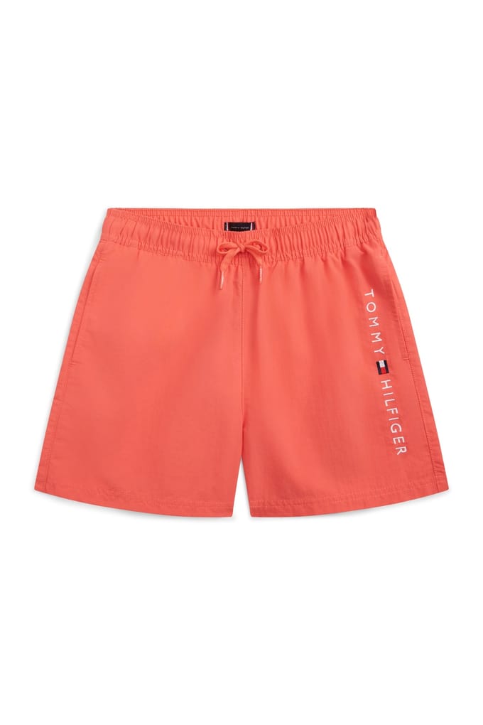 Tommy Hilfiger Boys Medium Drawstring Swim Trunk Coral Crush Größe: 14-16 | Bademode Outlet | kids | Orange