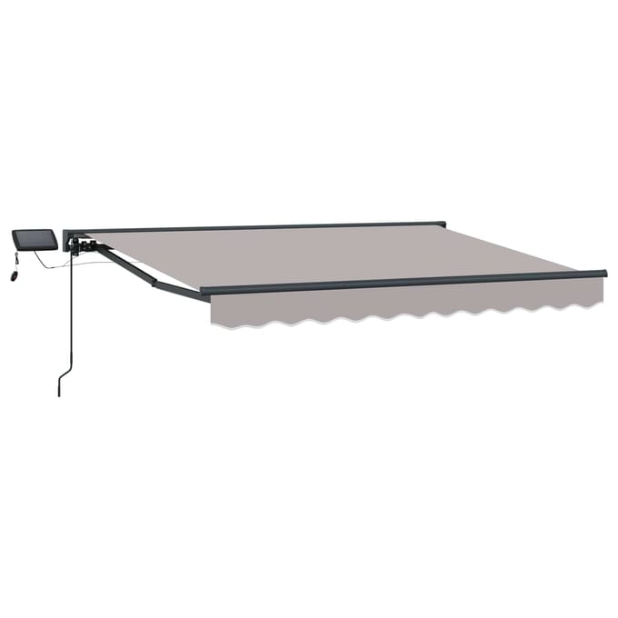 vidaXL - Handbediende - luifel - met - LED's - 3 - x - 2,5 - m