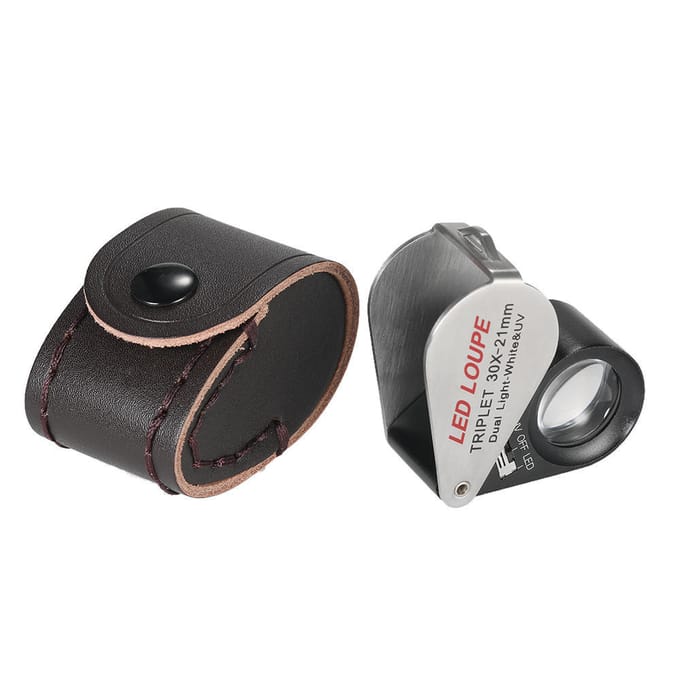 30X Mini Multifunctionele Handheld LED Juweliersloep Draagbare 21mm 6 Juweliersloep Vergrootglas veelkleurig