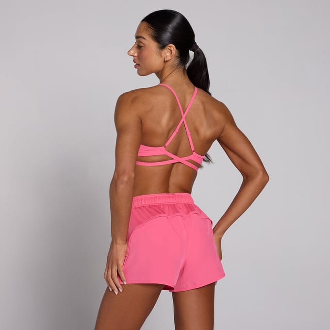 MP Women's Tempo Adjustable Strappy Back Sports Bra - Levendig Roze - M