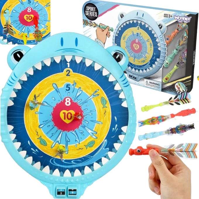 Woopie Magnetisch Dartspel Veilig Dartbord Happy Shark - UNI