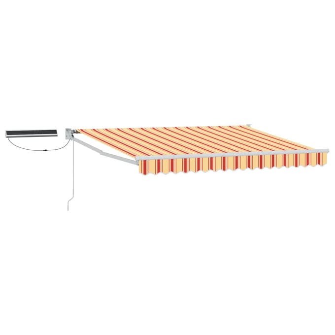 vidaXL - Elektrisch - Uitschuifbare - Zonneluifel - Meerkleurig - 3,5 - x - 2,5 - m