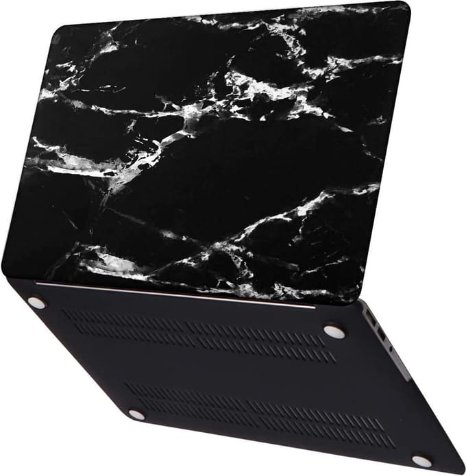 Hardshell Case - Geschikt voor oude MacBook Air - Voor Air 13 inch A1466 (2012) - Marmer Zwart Wit
