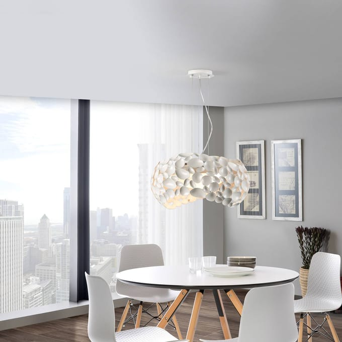 Schuller Valencia Narisa LED hanglamp 5xG9, Ø47cm, wit