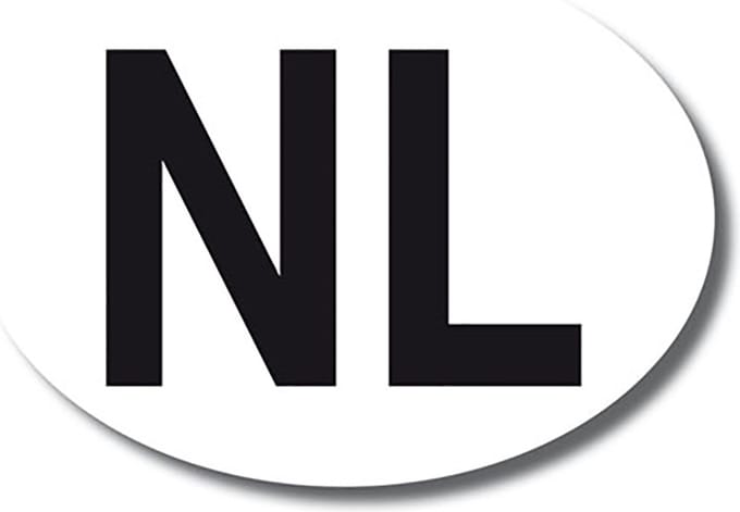 NL sticker wit