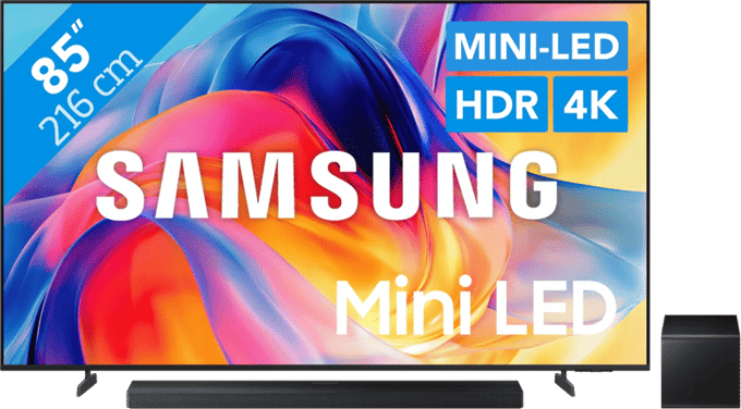 Samsung Mini-led 85" M73H (2026) + Samsung HW-QS700F (2025)