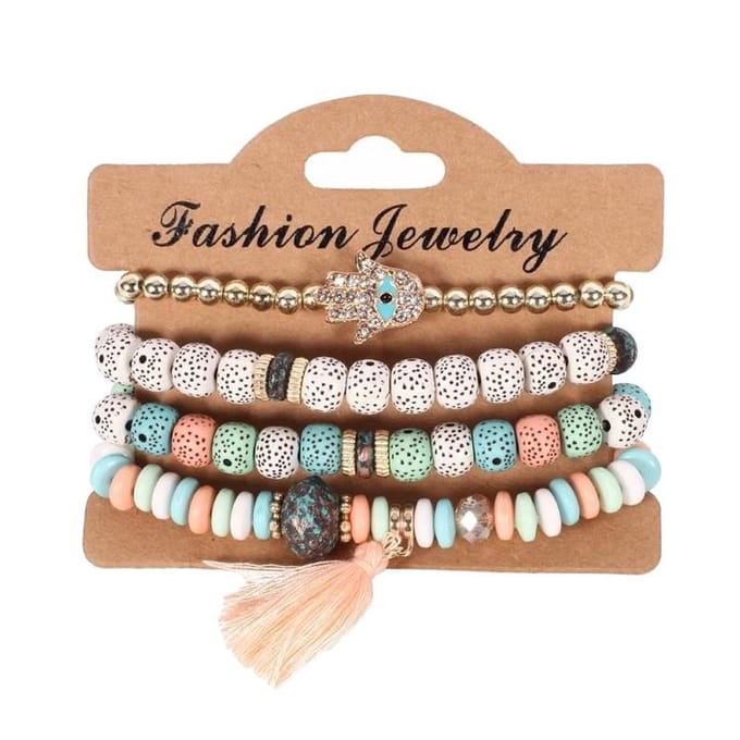 Fako Bijoux® - Armband Set - Boho - Pastel