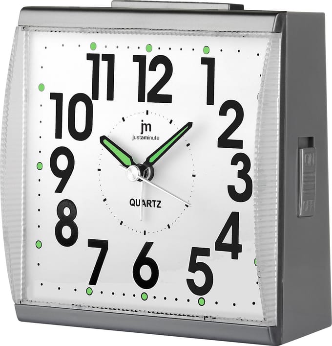Just a Minute | Wekker | Grijs | Stil uurwerk