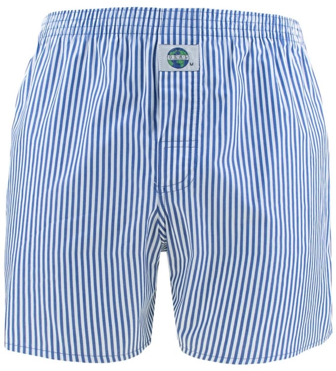 DEAL heren wijde boxershort stripe blauw & wit 192280