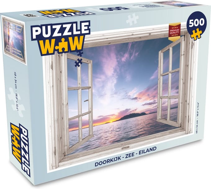 Puzzel Doorkijk - Zee - Eiland - Legpuzzel - Puzzel 500 stukjes