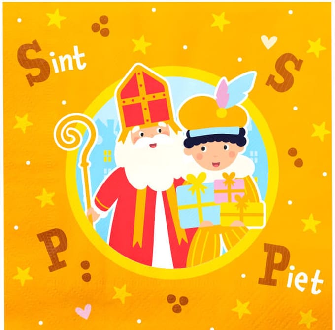 Sinterklaas Servetten 16st - 16x16cm