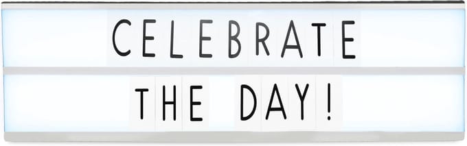 Gusta LED lightbox wit met 92 letters 50 cm