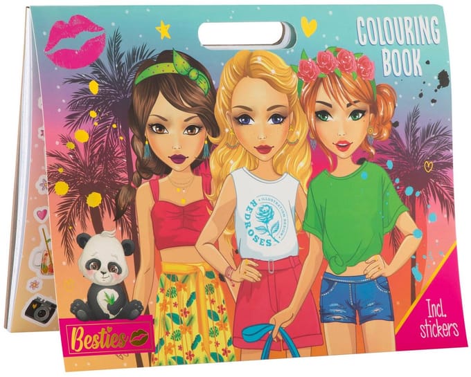 Creative Craft Group BESTIES Coloring book 26*35.5cm. 25 sheets+sticks