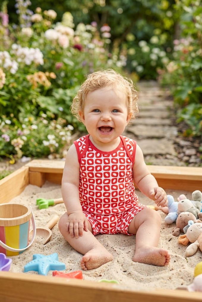 Ducksday - romper - baby - unisex - Funky Red - maat 68