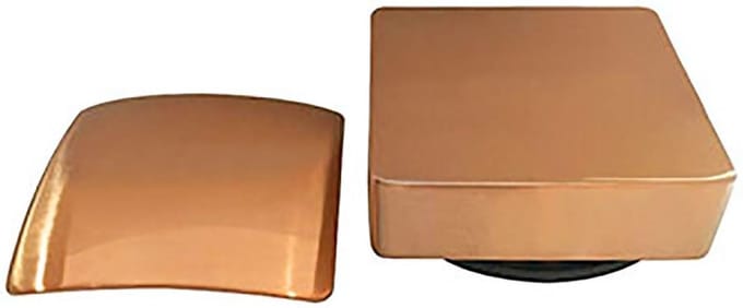 Wiesbaden Set Knop/Plug Badoverloopcomb. +Vulfunctie Vierkant Geborsteld Koper