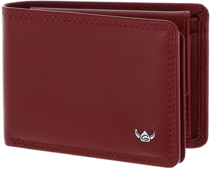 Golden Head Leren portemonnee Polo RFID Protect Minischeintasche 1040 Rot donkerrood