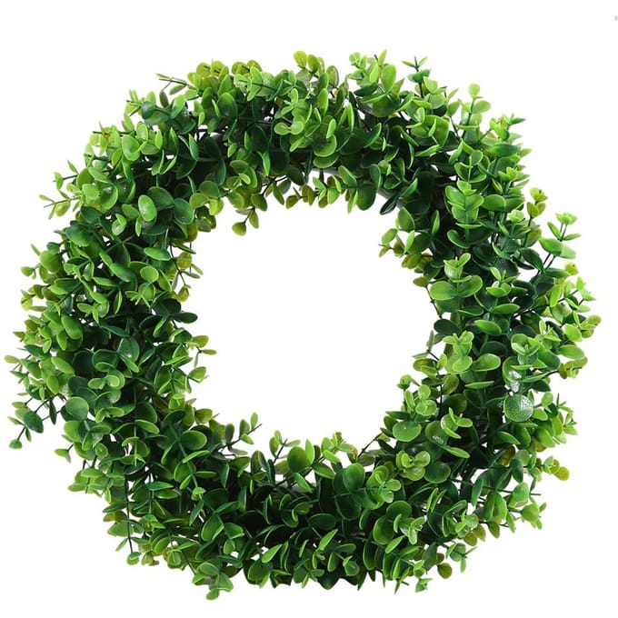 40cm Deurhanger Muur Raam Bloem Groen Blad Krans Huis Bruiloft Feest Decor black