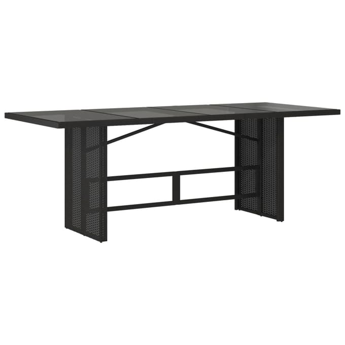 vidaXL - 7-delige - Tuinset - met - kussens - poly - rattan - zwart