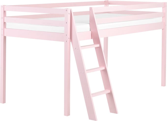ASCOUX - Kinderbed - Roze - 90 x 200 cm - Dennenhout