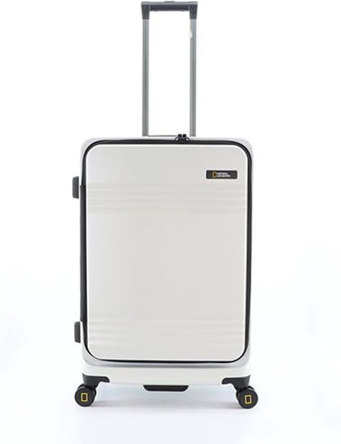 National Geographic Uitbreidbare Harde Koffer / Trolley / Reiskoffer - 67.8 cm (Medium) - Lodge - Wit - Wit / Medium