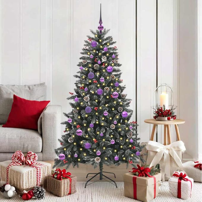 vidaXL - Kunstkerstboom - Groen - 150 - cm - PVC - en - Plastic - en - Staal