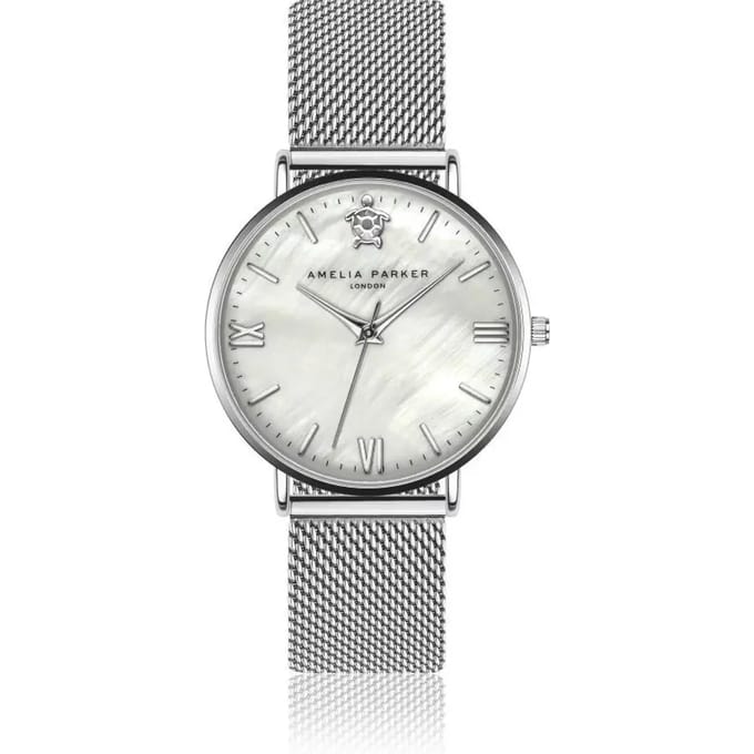 Dames mesh horloge Amelia Parker Oyster