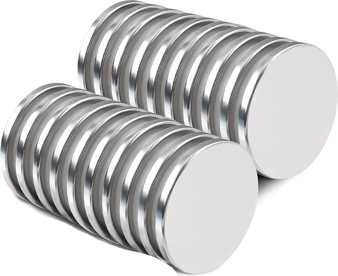 Brute Force Sterke Schijfmagneten - Ronde Magneten Whiteboard – N35 20mm x 2mm - 20 Stuks