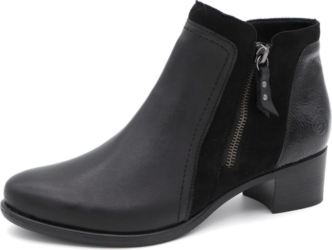 Remonte Dames Enkellaars - R5172-03 Zwart - Maat 38