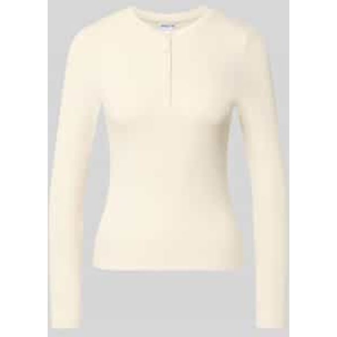 slim fit shirt met lange mouwen van katoenmix
