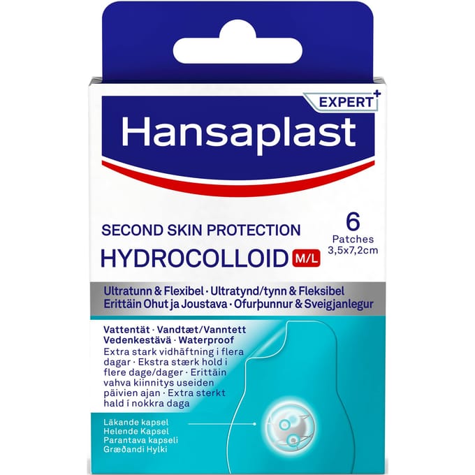 Hansaplast Second Skin Hydrocolloid M 6 st