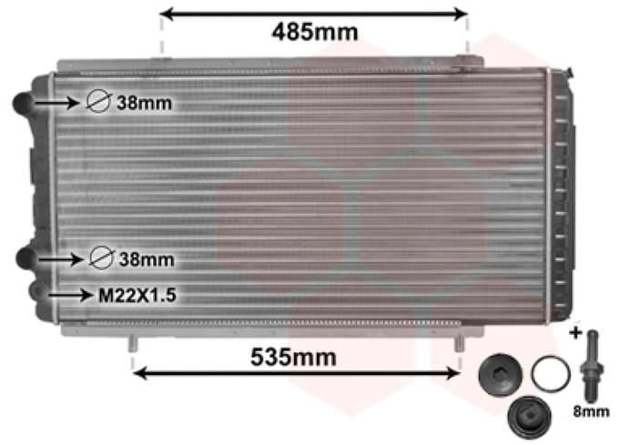 Van Wezel - RADIATOR VOOR CITROEN JUMPER 1994-2002 1301N3