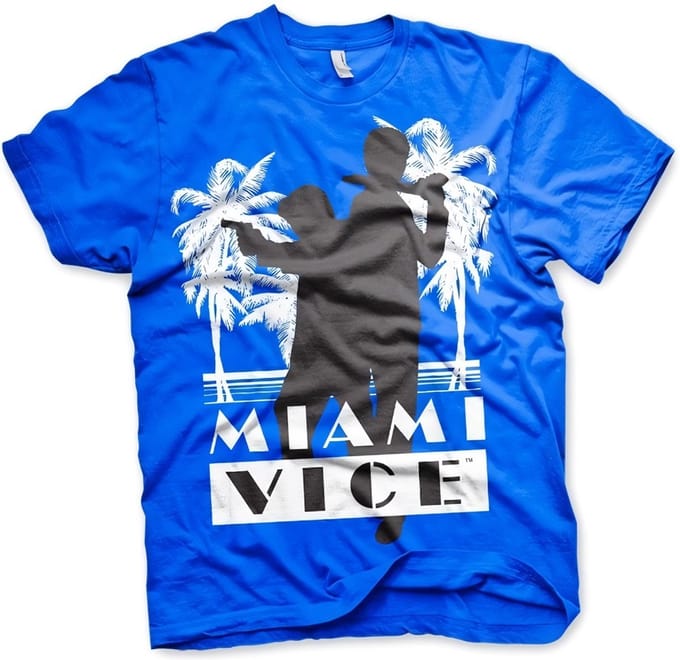 Miami Vice Silhuettes T-shirt Blauw