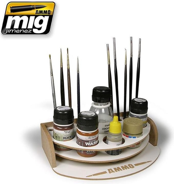 AMMO by Mig Jimenez Modelbouwdecoratie - MIG 8002 Mini Workbench Organizer Verfrek