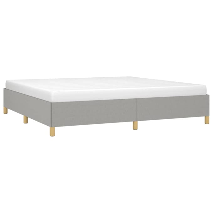 vidaXL - Bedframe - zonder - matras - stof - lichtgrijs - 200x200 - cm