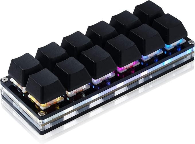 Mechanisch Gaming Toetsenbord 12 Toetsen - Hot-Swappable Programmeerbaar met USB-C