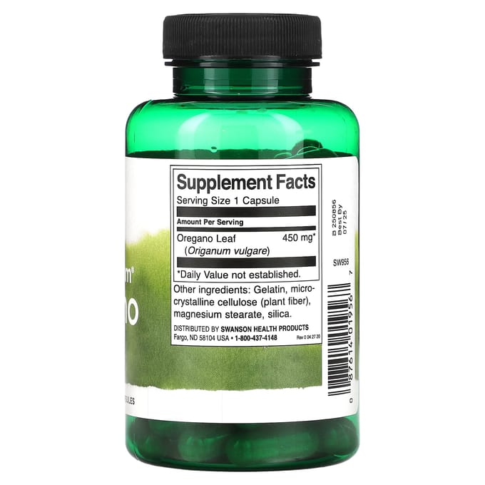 Volledig Spectrum Oregano, 450 mg, 90 Capsules