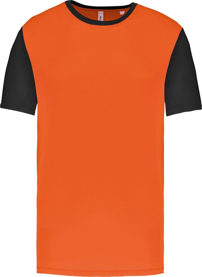 Tweekleurig herenshirt jersey met korte mouwen 'Proact' Orange/Black - M