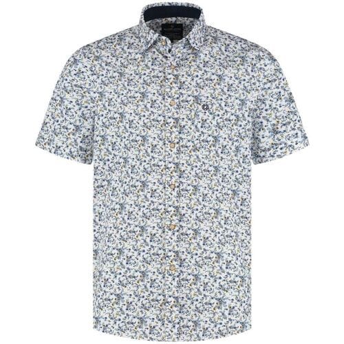 Fellows United Fellows United Korte Mouw Overhemd Mini Flower Oker  M