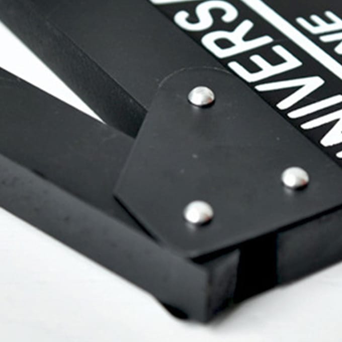 Filmklapper 20 X 20cm Uitwisbaar Zwart Houten Klapperbord voor Regisseur