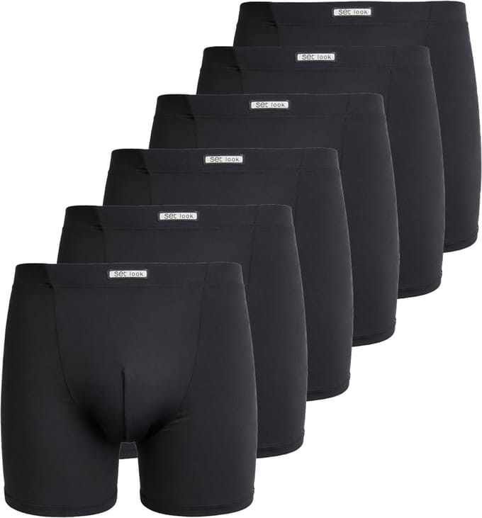 Set Boxershort microfiber 6-pack zwart