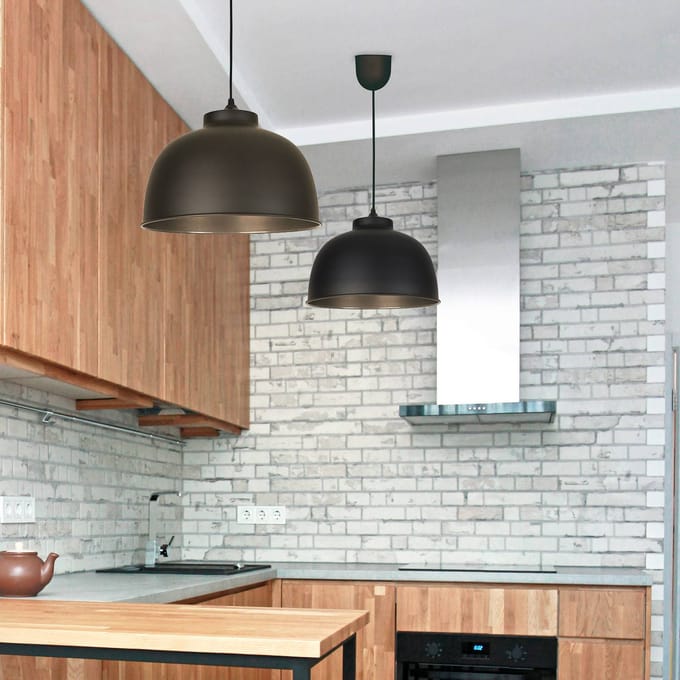 COREP Hanglamp Dock, matzwart, Ø 31 cm, metaal