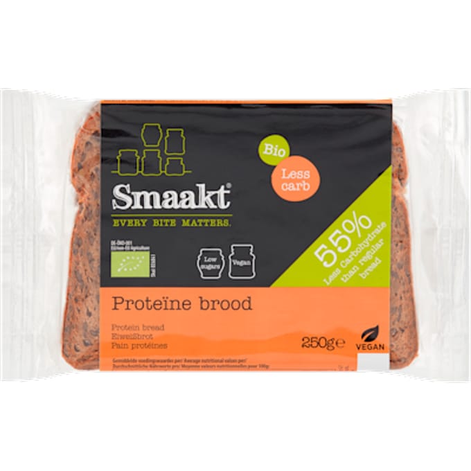 Smaakt Less Carb Proteïne Brood Biologisch - 250 gr