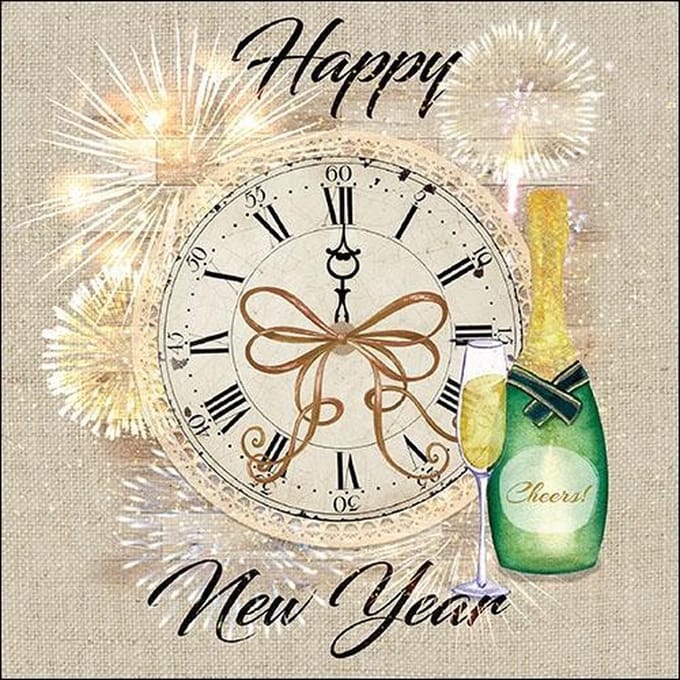 Ambiente Happy New Year papieren servetten