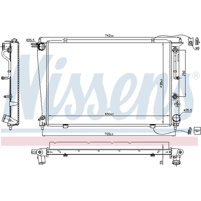 Radiator, motorkoeling NISSENS 67040