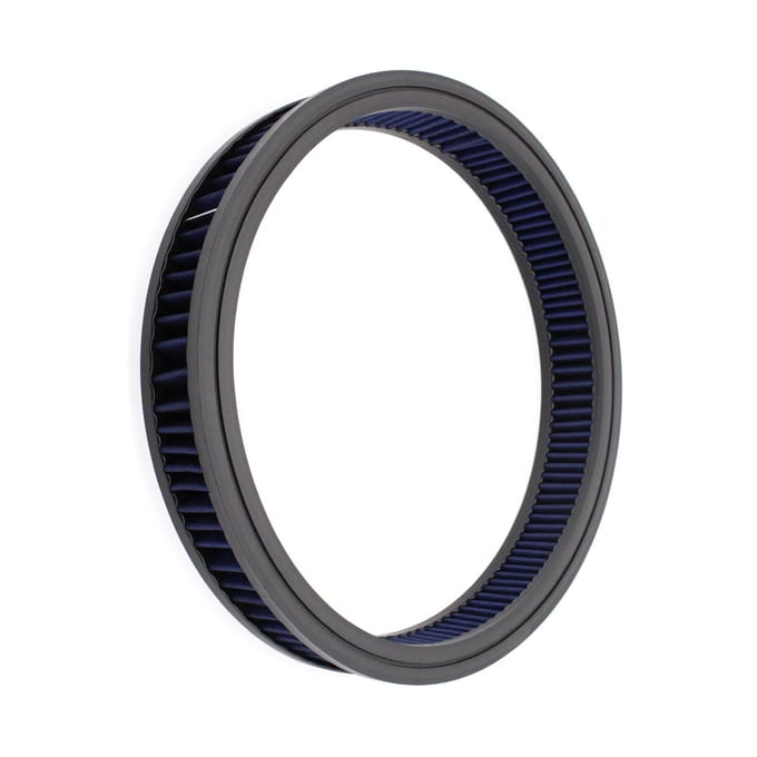 Filtre à air rond à haut débit Lavable et réutilisable Remplacement pour Chevy Ford Mopar SBC BBC noir